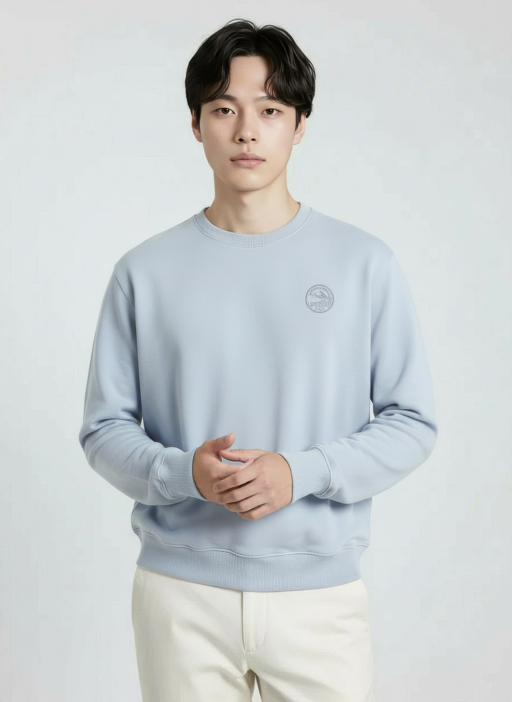 남성) 더블니트 그래픽 맨투맨