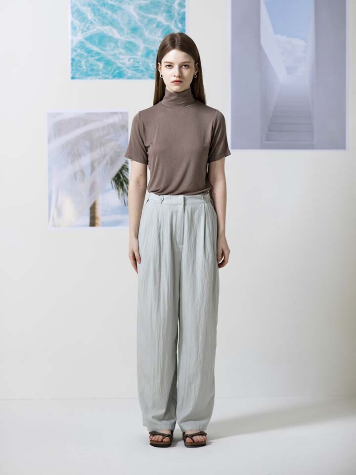 Breeze wide pants-mint gray