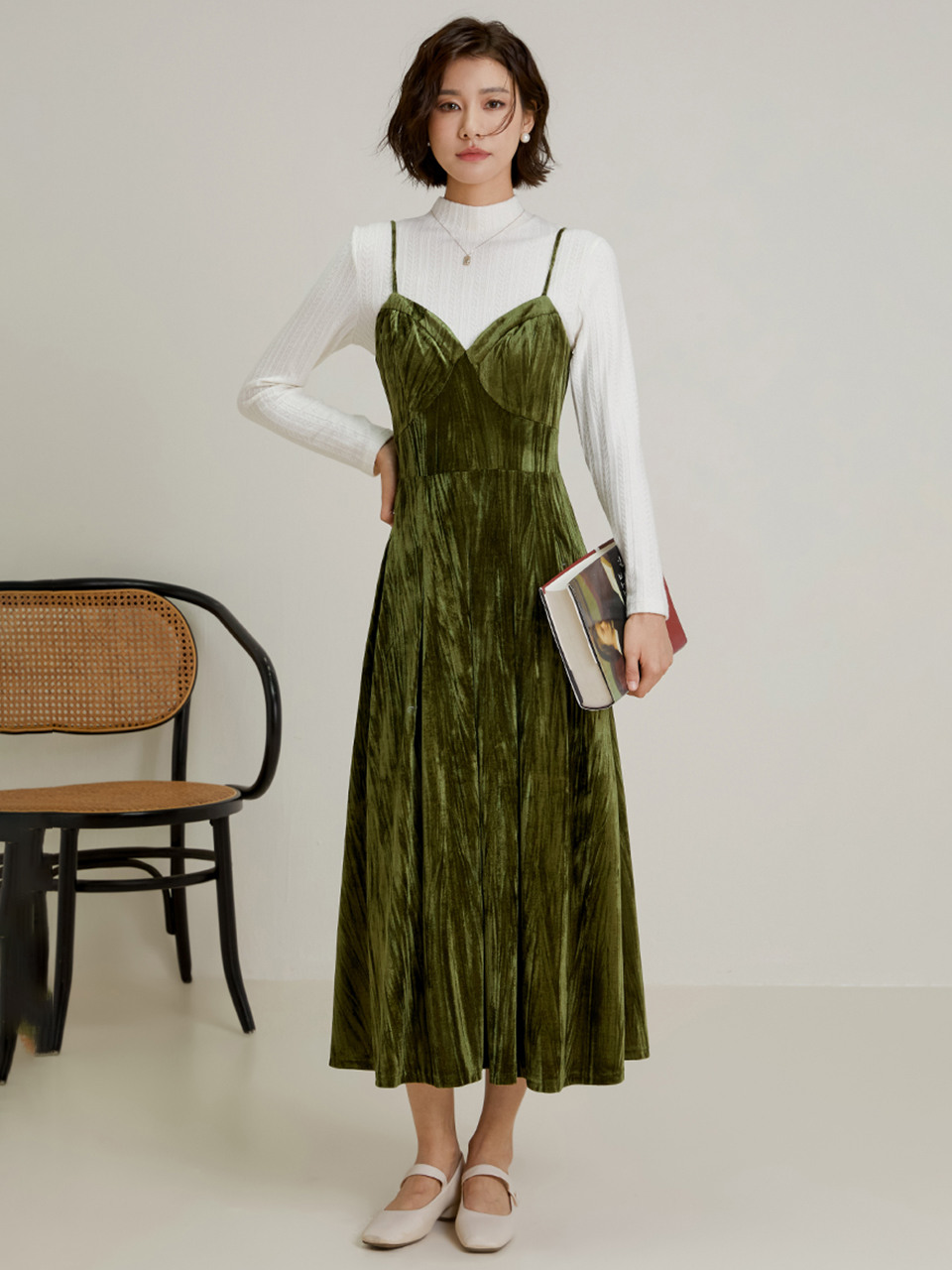 LS_Velvet tube top dress