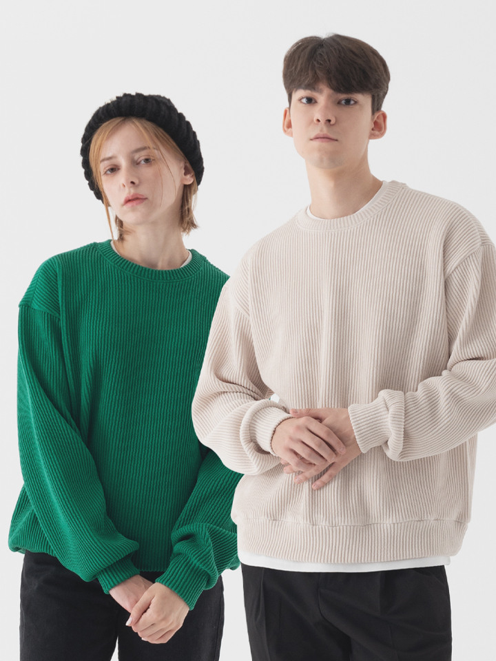 [2 PACK] 컴포터블 오버핏 크루넥 니트 (5color)