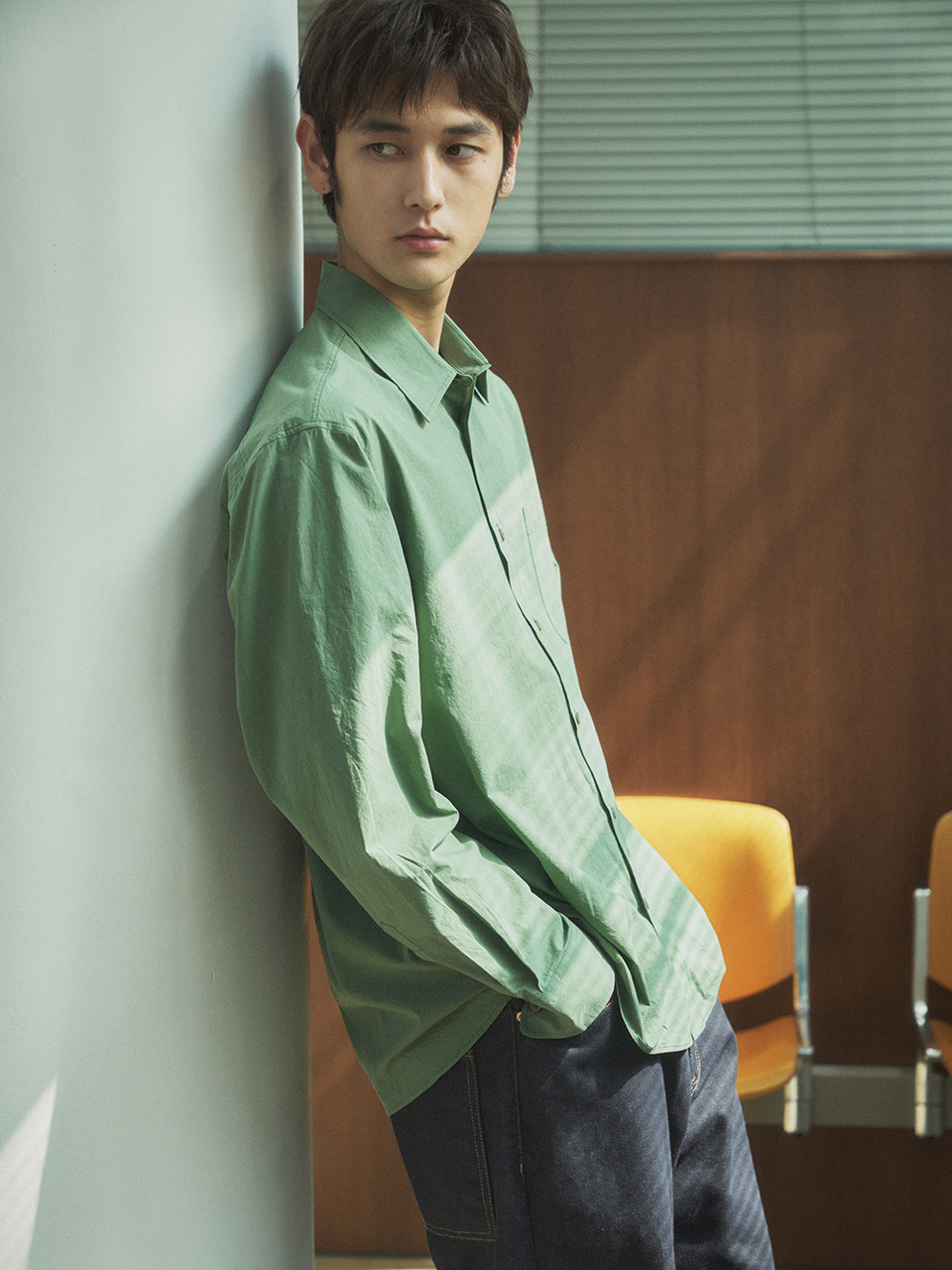 Dyeing color shirt_Green T20023 