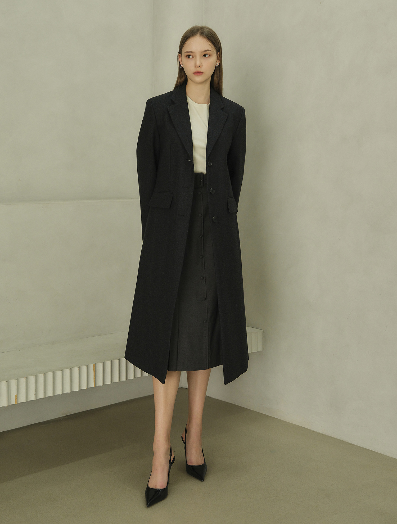 HAILEY Single tailored coat (Alfred Brown)_charcoal