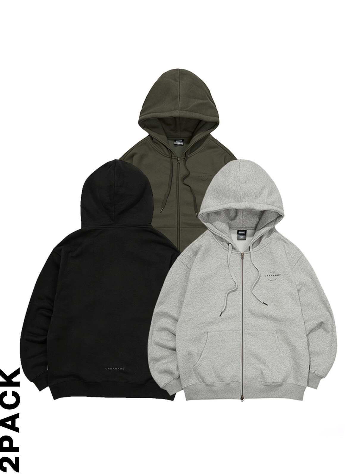 [1+1] 데일리 스탠다드 후드 집업 (3 Color)