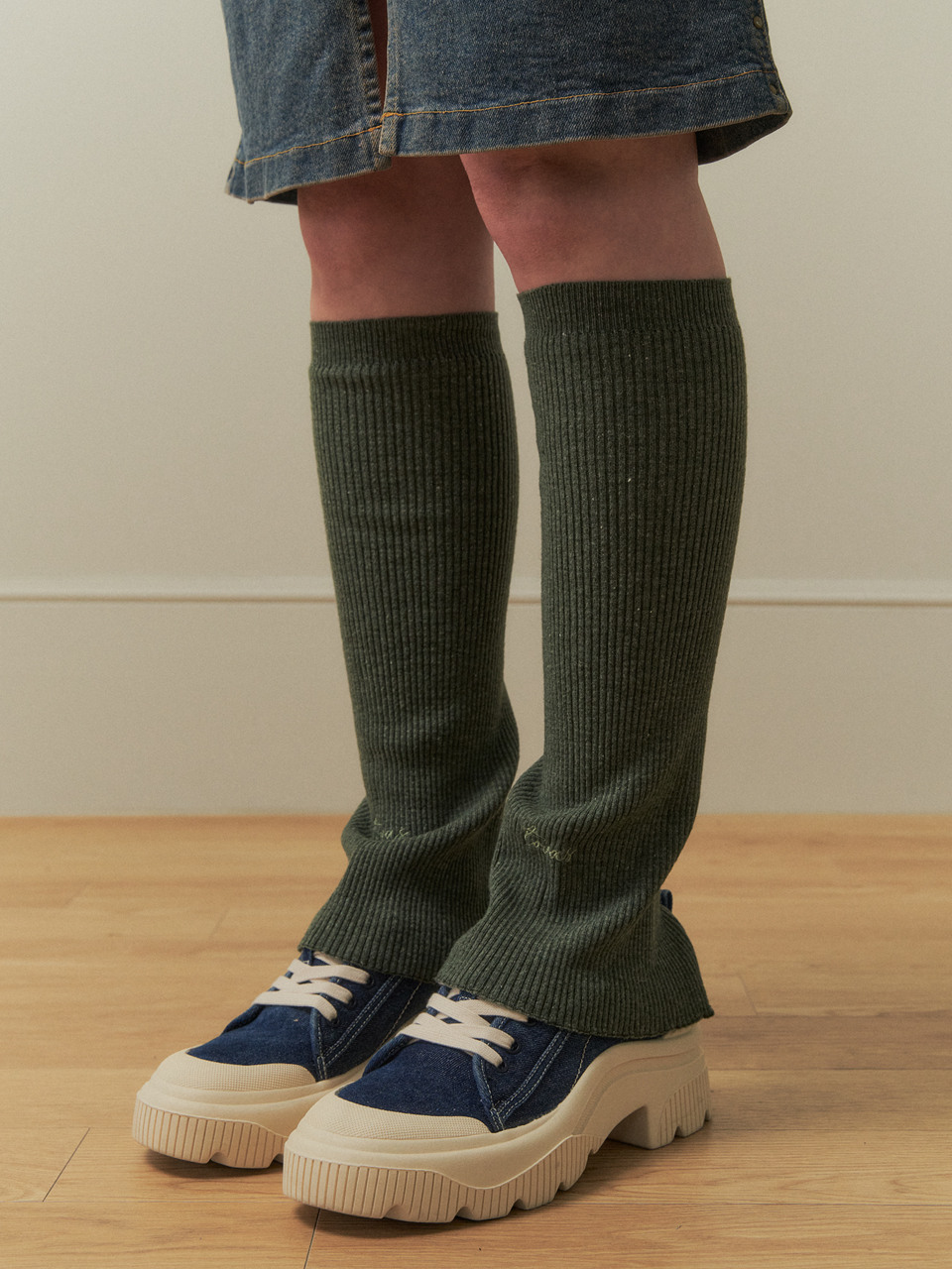 Sparklon Cashmere Leg Warmer_Deep green