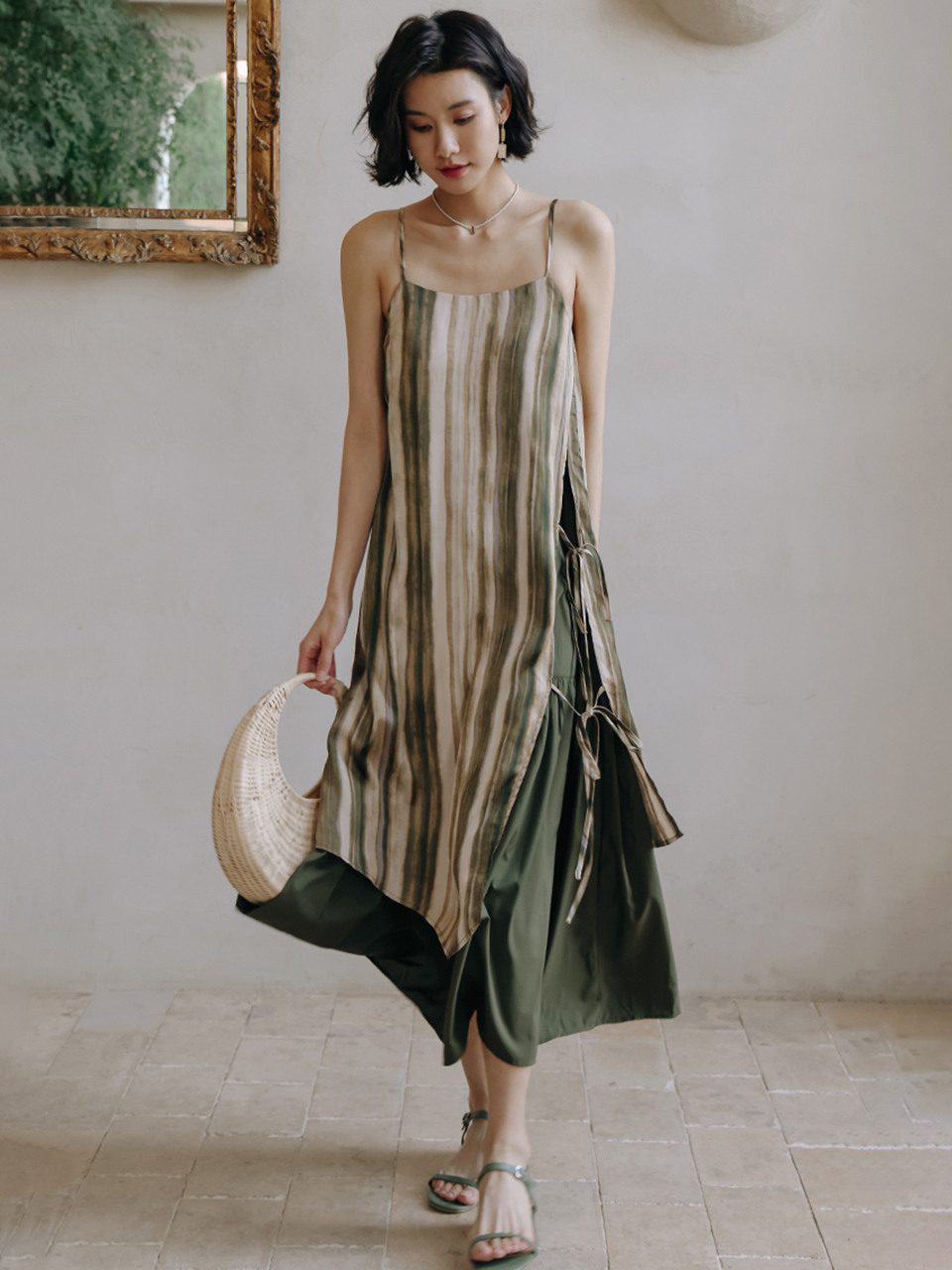 LS_Ethnic style stripe dress