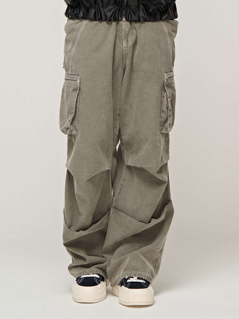 CB PIGMENT WORK DENIM PANTS (KHAKI)