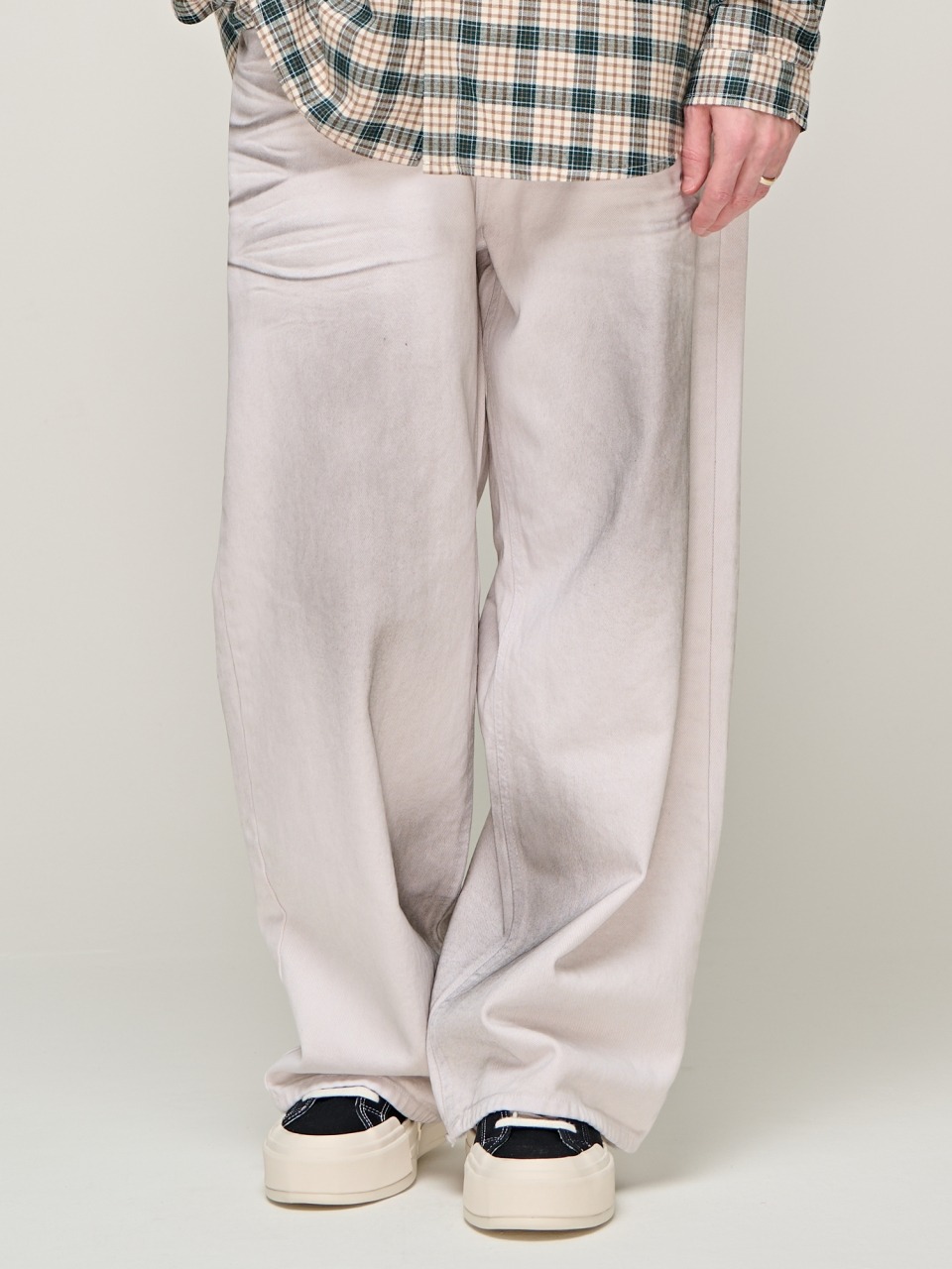 CB DEEP WIDE DENIM PANTS (IVORY)