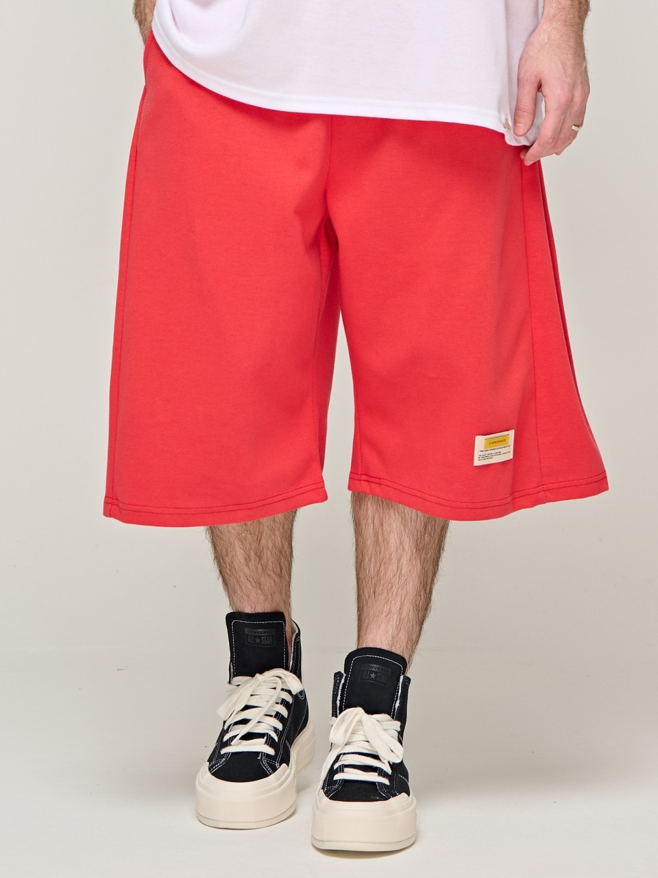 CB BERMUDA SWEAT SHORTS (RED)