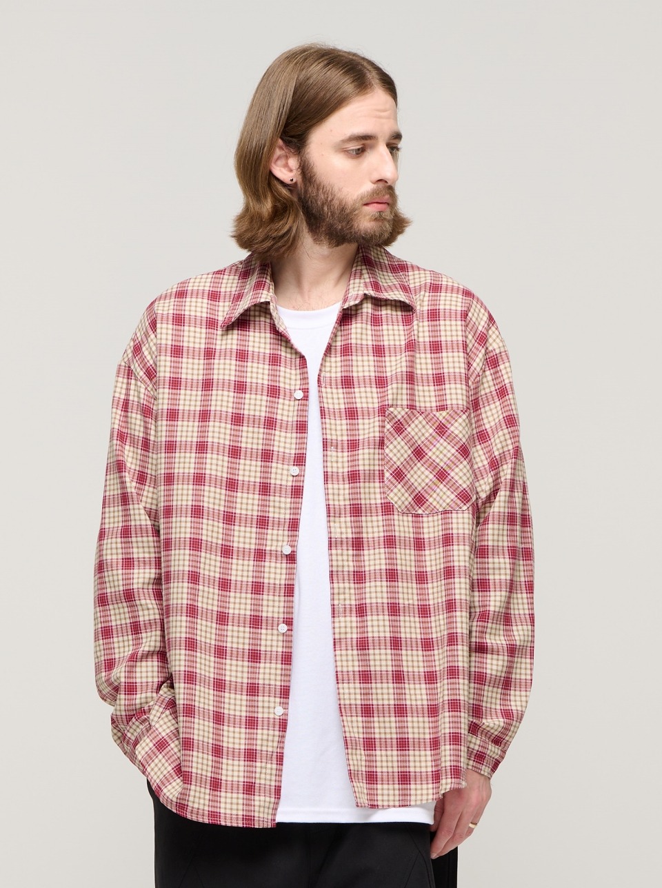 CB DAILY SOFT CHECK SHIRT (RED)