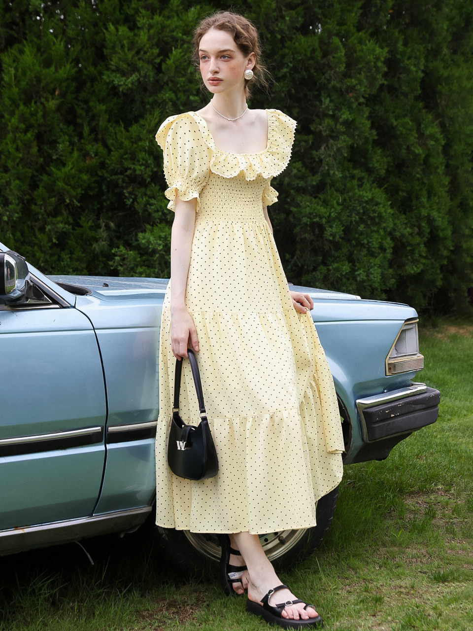 Cest_Dot two-way ruffled dress