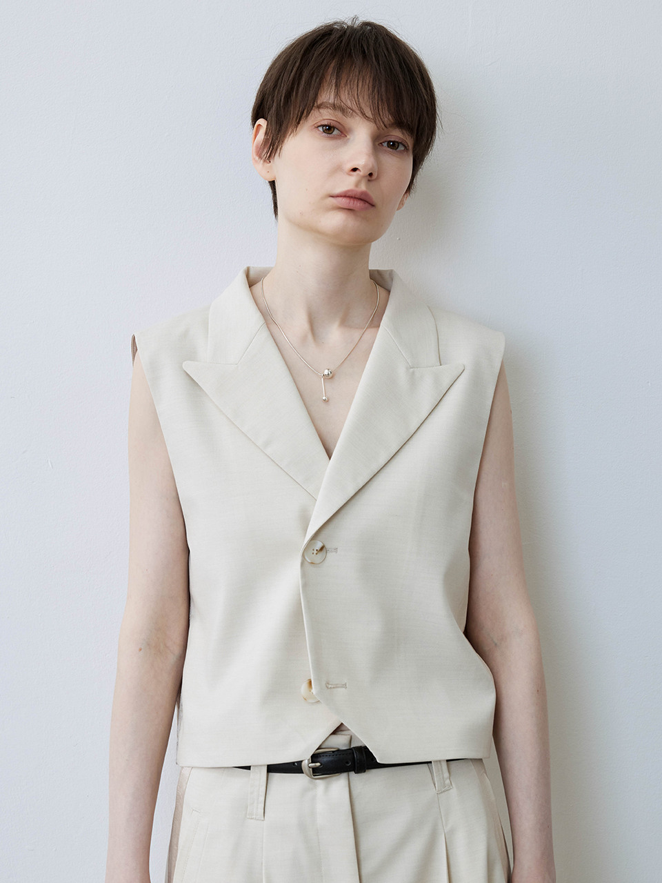 TG_Niche backless suit vest jacket