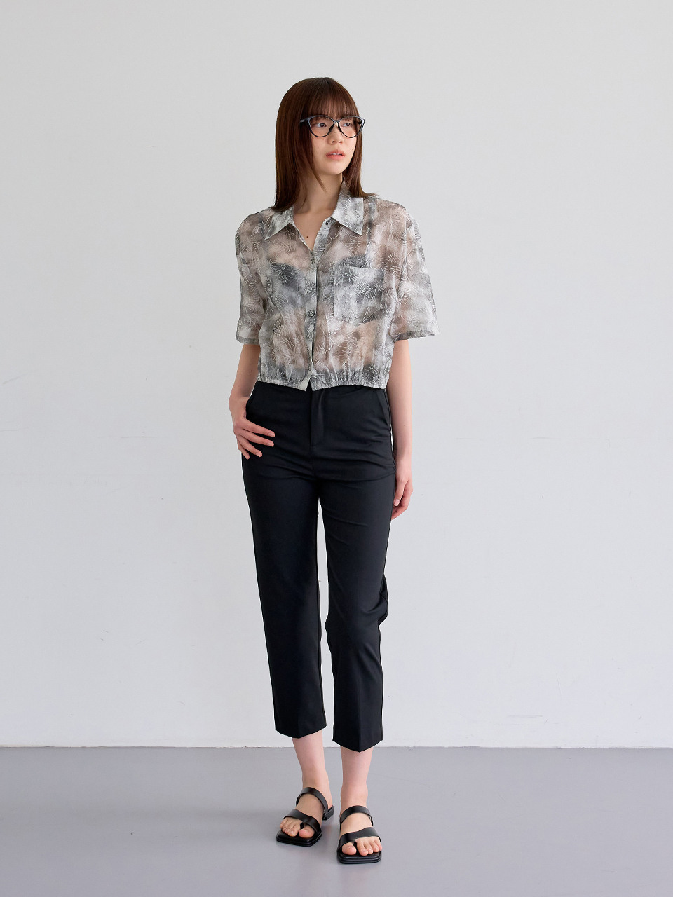 AR_Casual straight slacks(9부)_BLACK