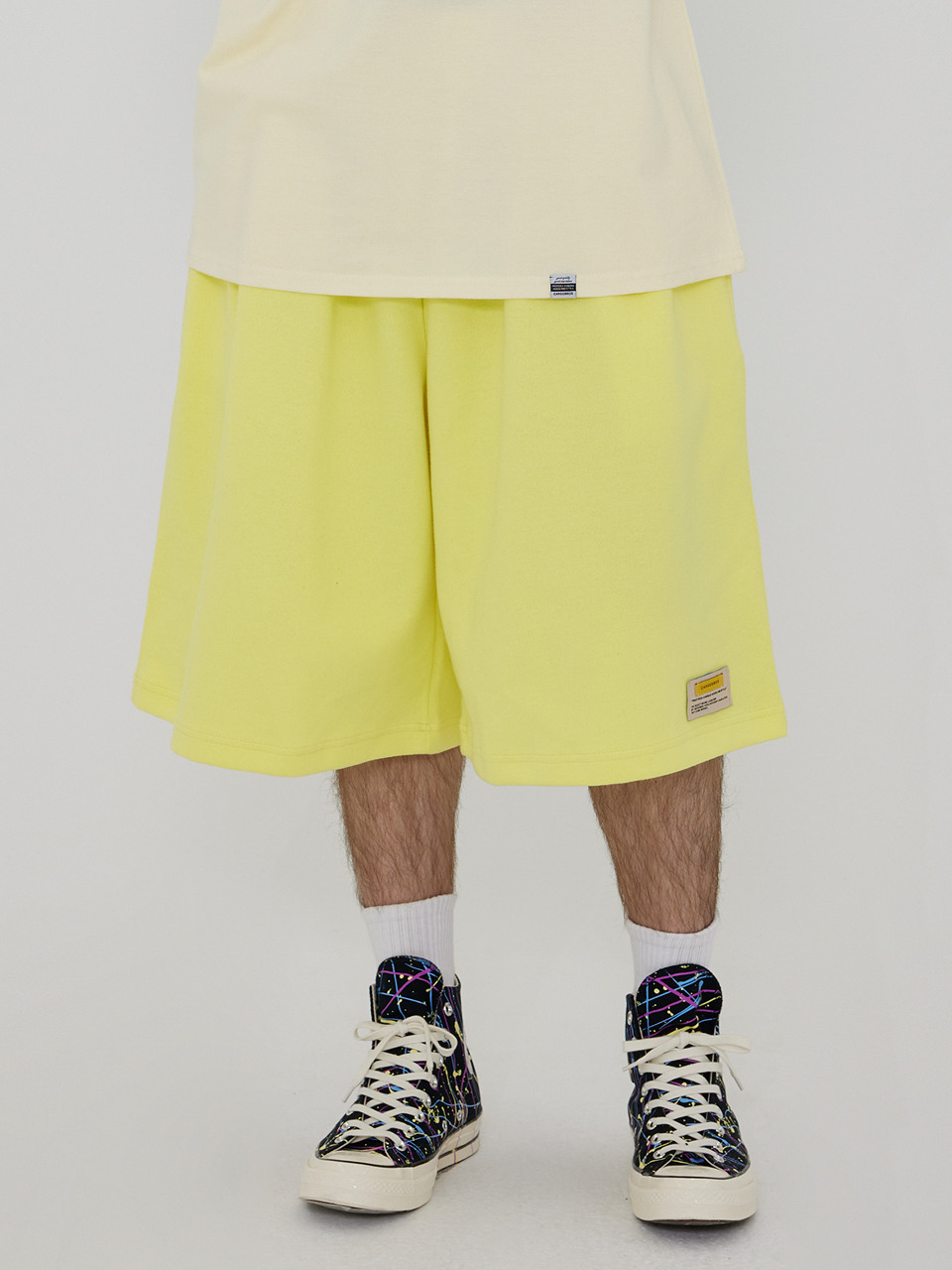 CB SWEAT BANDING HALF PANTS (YELLOW)
