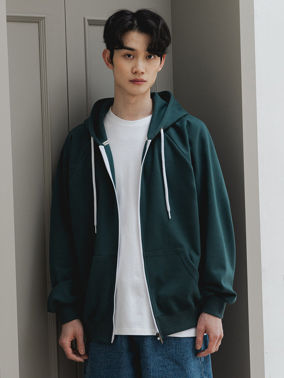 무지 오버핏 후드집업 4color AZH633