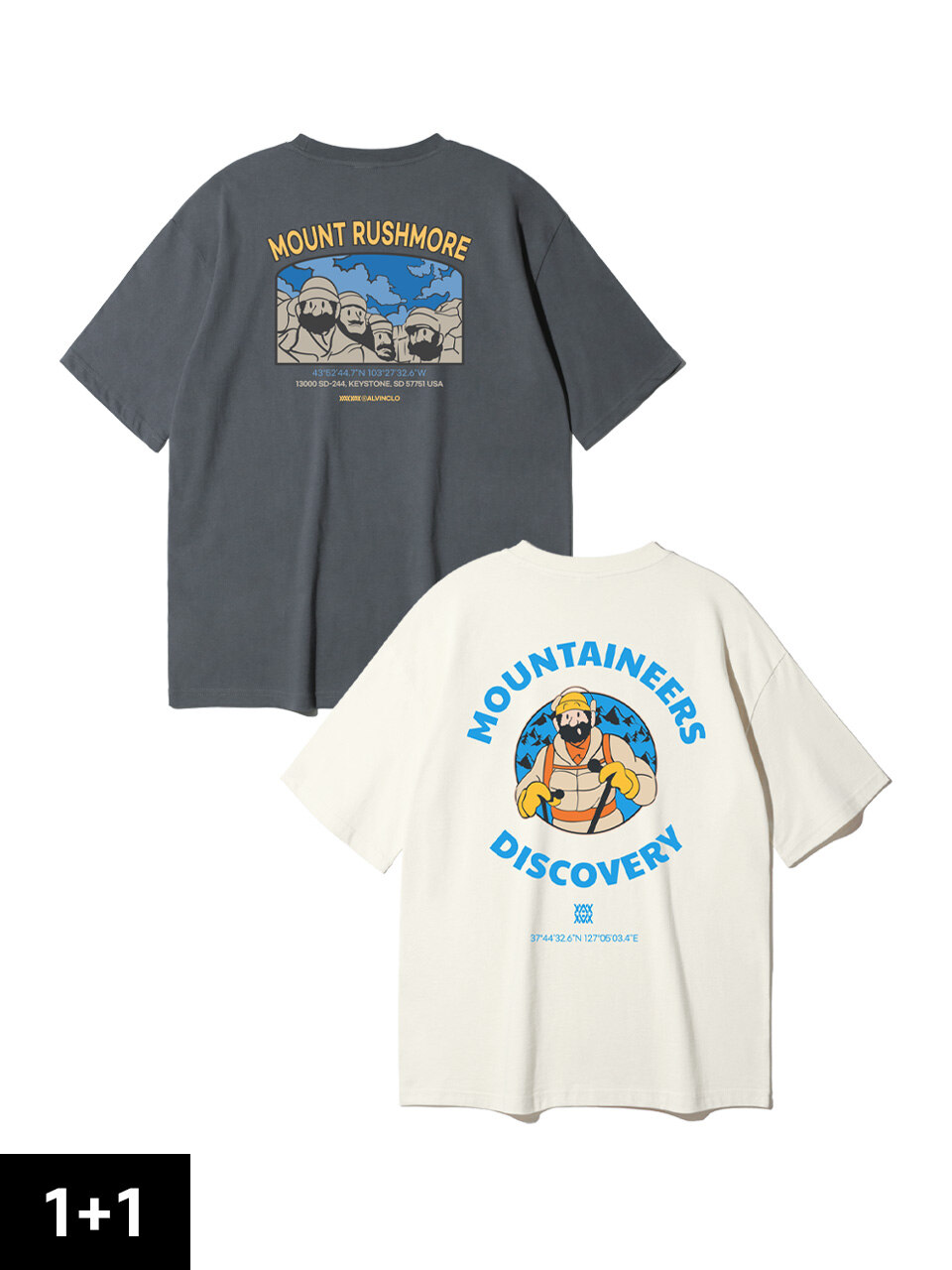 마운틴 클라이머 러쉬모어 오버핏 반팔티 2종