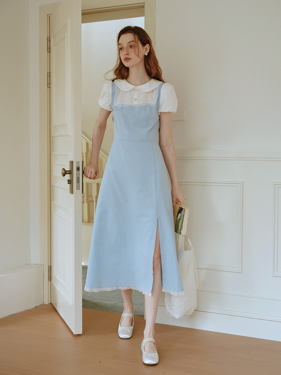 Cest_Baby doll fake two-piece dress