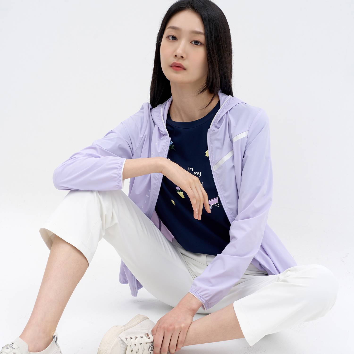 여성 후드 바람막이 점퍼 LSJPN471_LV