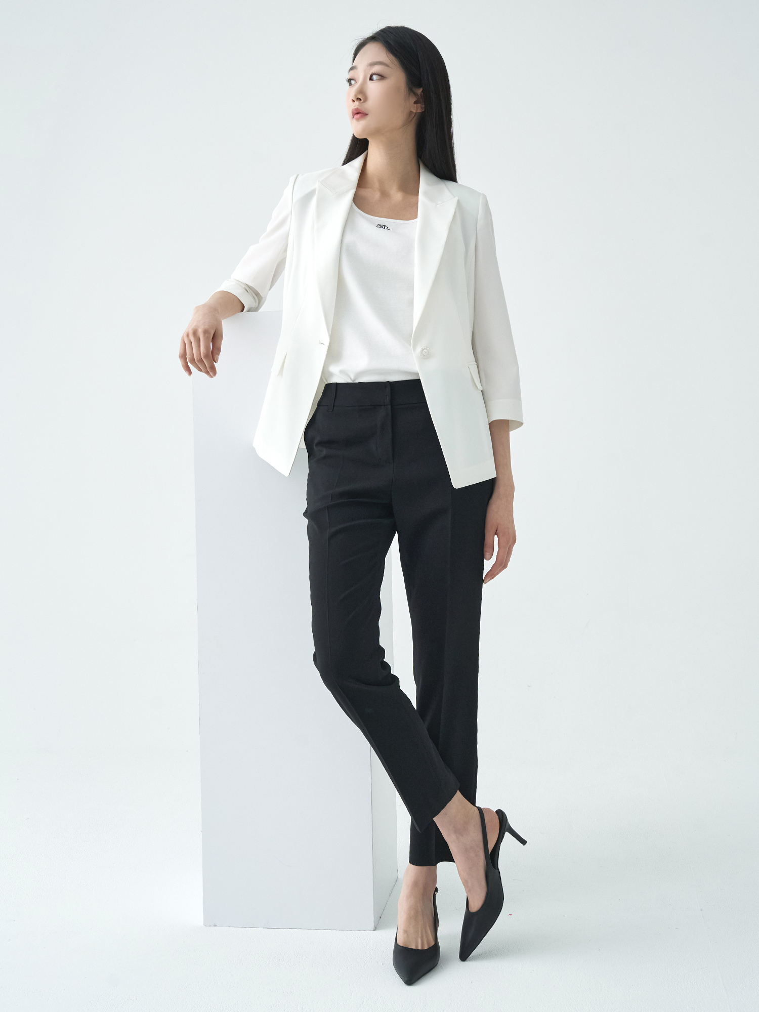베이직 정장 자켓 LFFJO401_WH