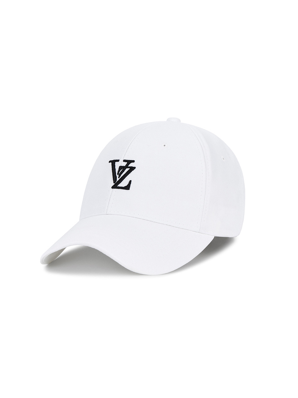 3D 모노그램 로고 오버핏 볼캡 화이트