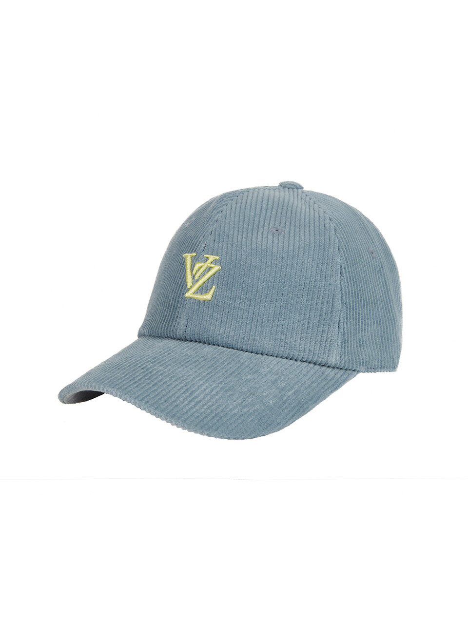 3D모노그램 피그먼트 워싱 코듀로이 오버핏 볼캡 스카이