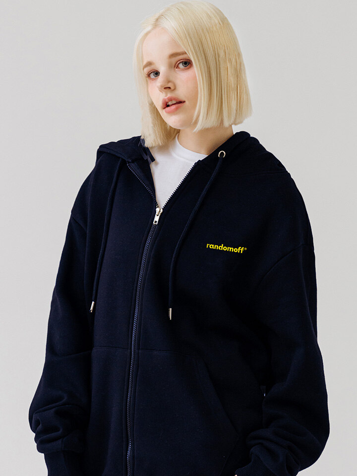 BASIC LOGO MINI 후드집업 네이비