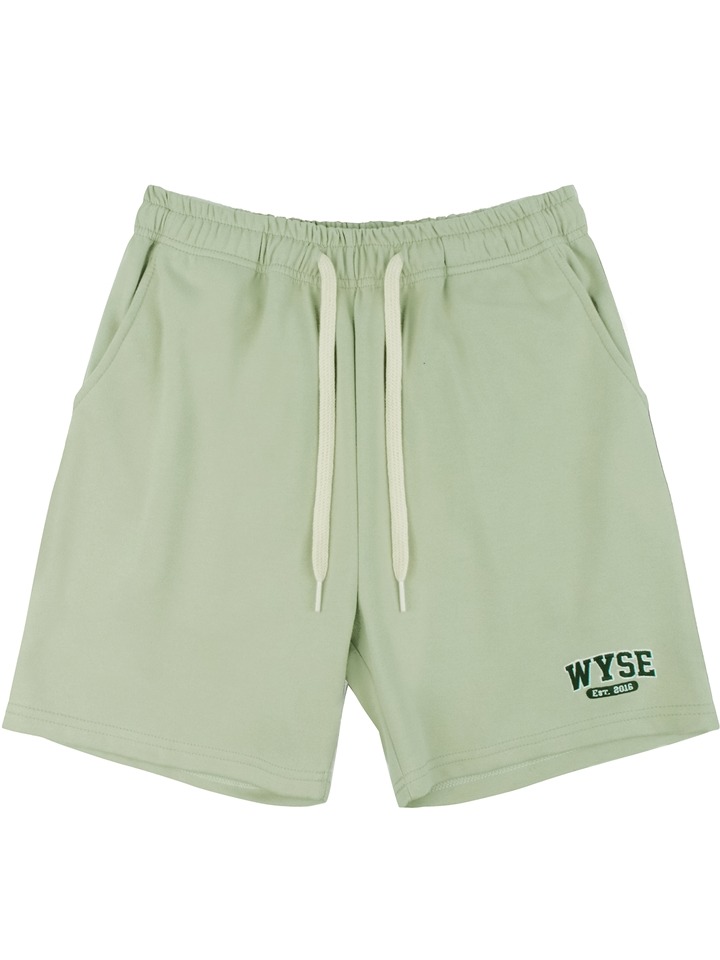 베이직 컬리지로고 하프팬츠 (라이트 그린)