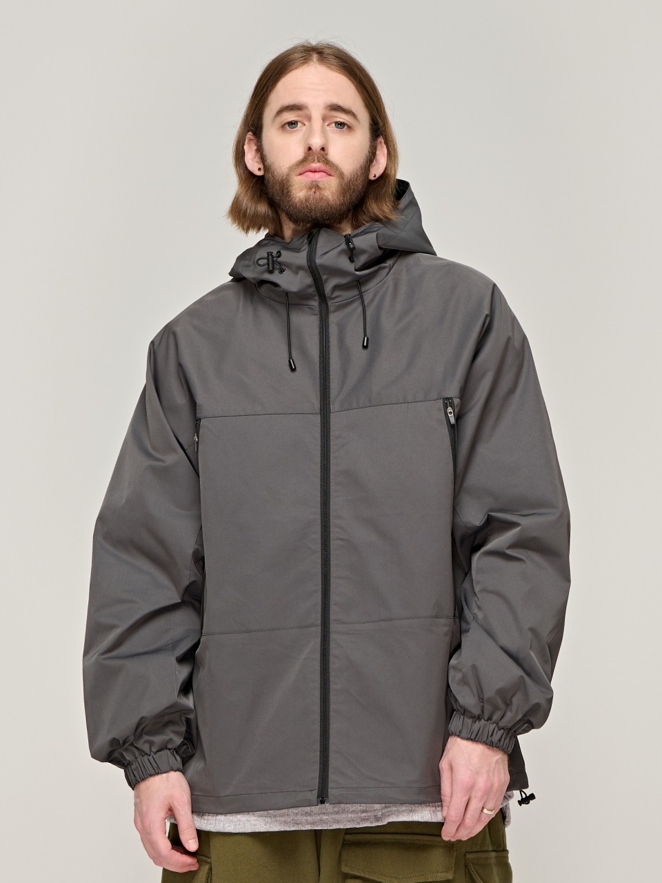 TECH WINDBREAKER JACKET CHARCOAL