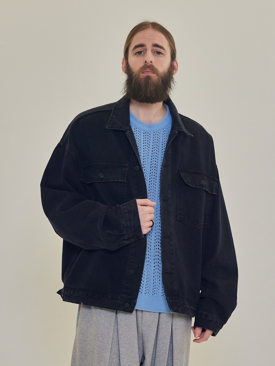 CLASSIC DENIM TRUCKER JACKET BLACK