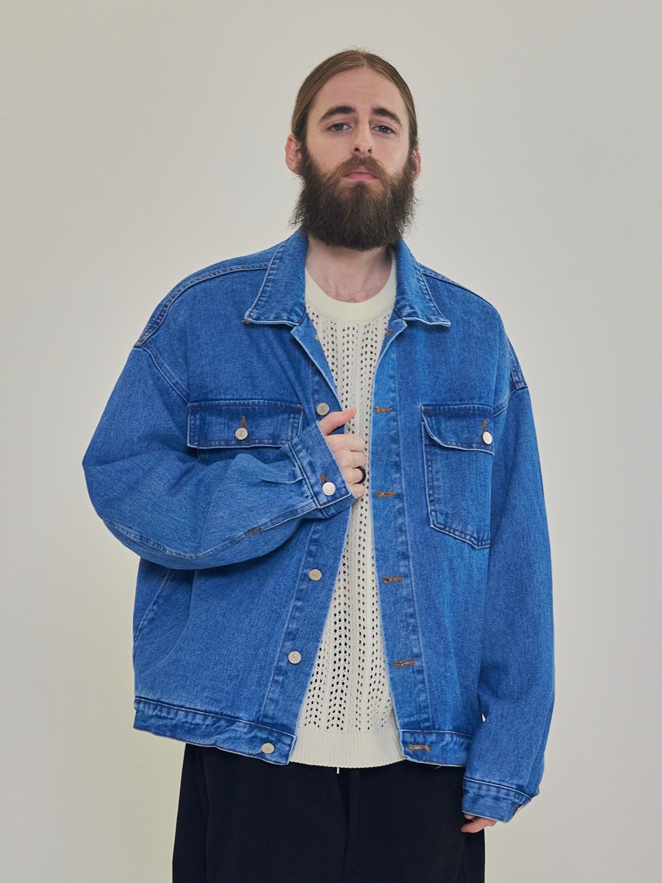 CB CLASSIC DENIM TRUCKER JACKET BLUE
