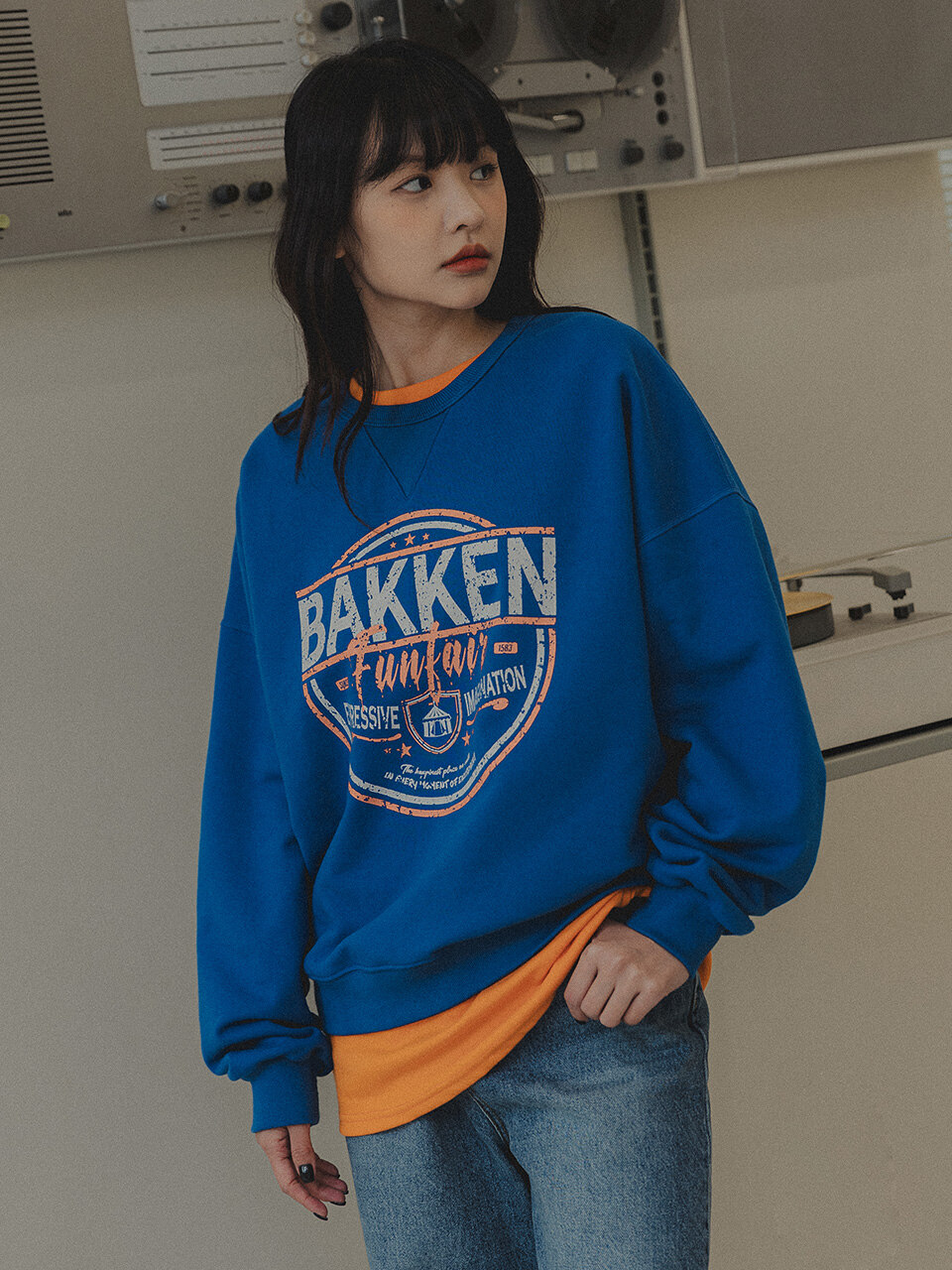 Funfair 스웨트셔츠 코발트블루 BK5990