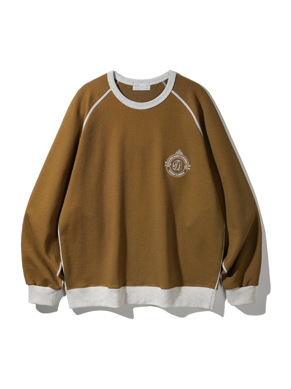 Coloration Raglan 스웨트셔츠 다크머스타드 BK5980