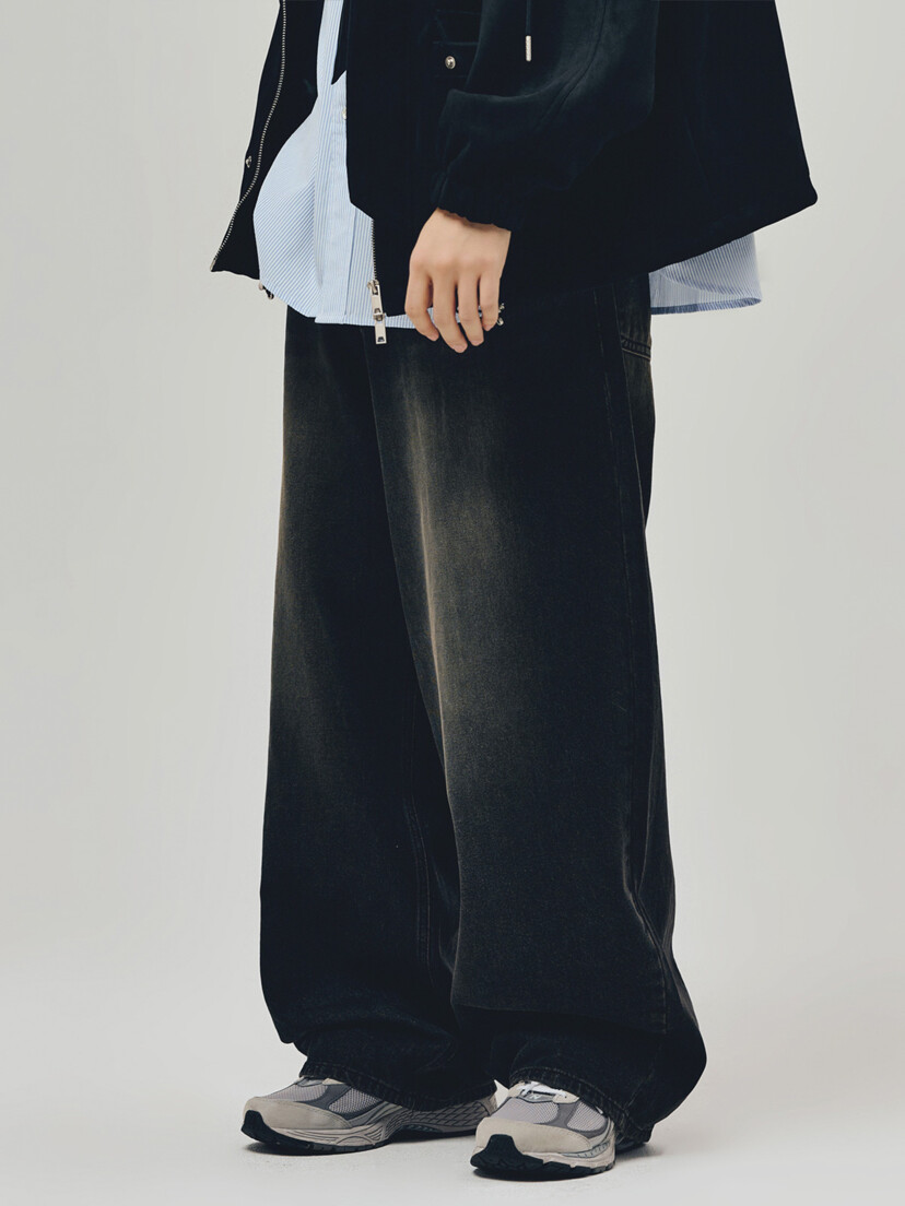 REFLYPERKY LA8616 어메이즈 플로우 와이드 데님 [GRIT BLACK]| 굿 셀렉션, 굿 서비스 굿웨어몰