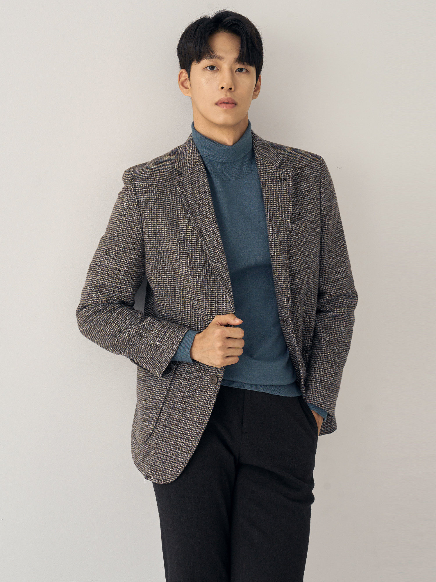 남성 울 블렌드 패딩 자켓 MCJKNA02_BR