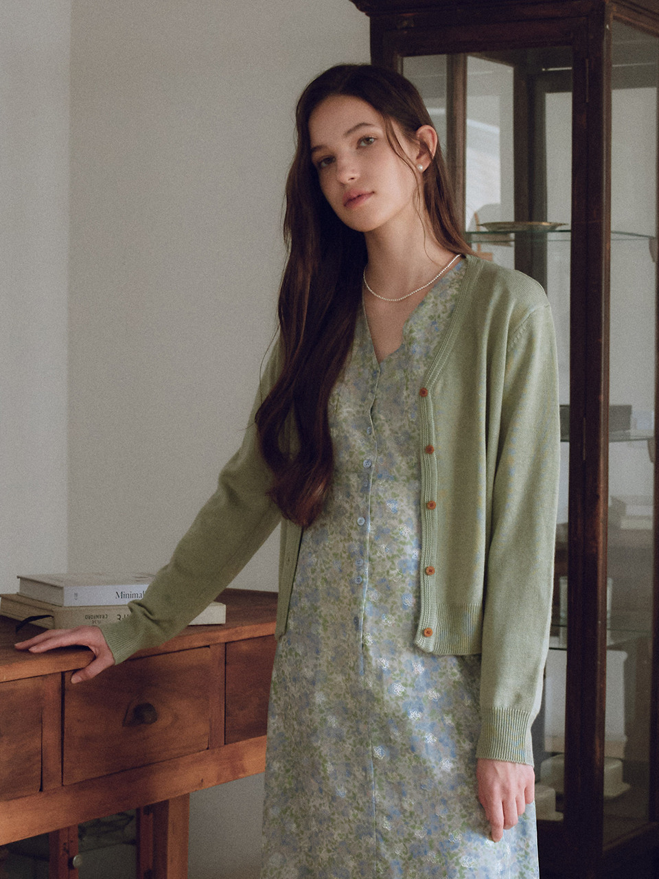 IT_Light v-neck slim cardigan_3color