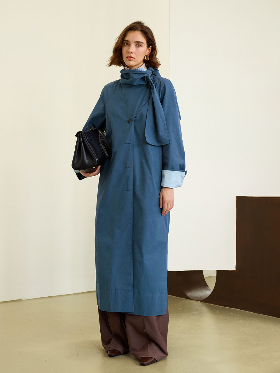YY_Loose cotton trench coat