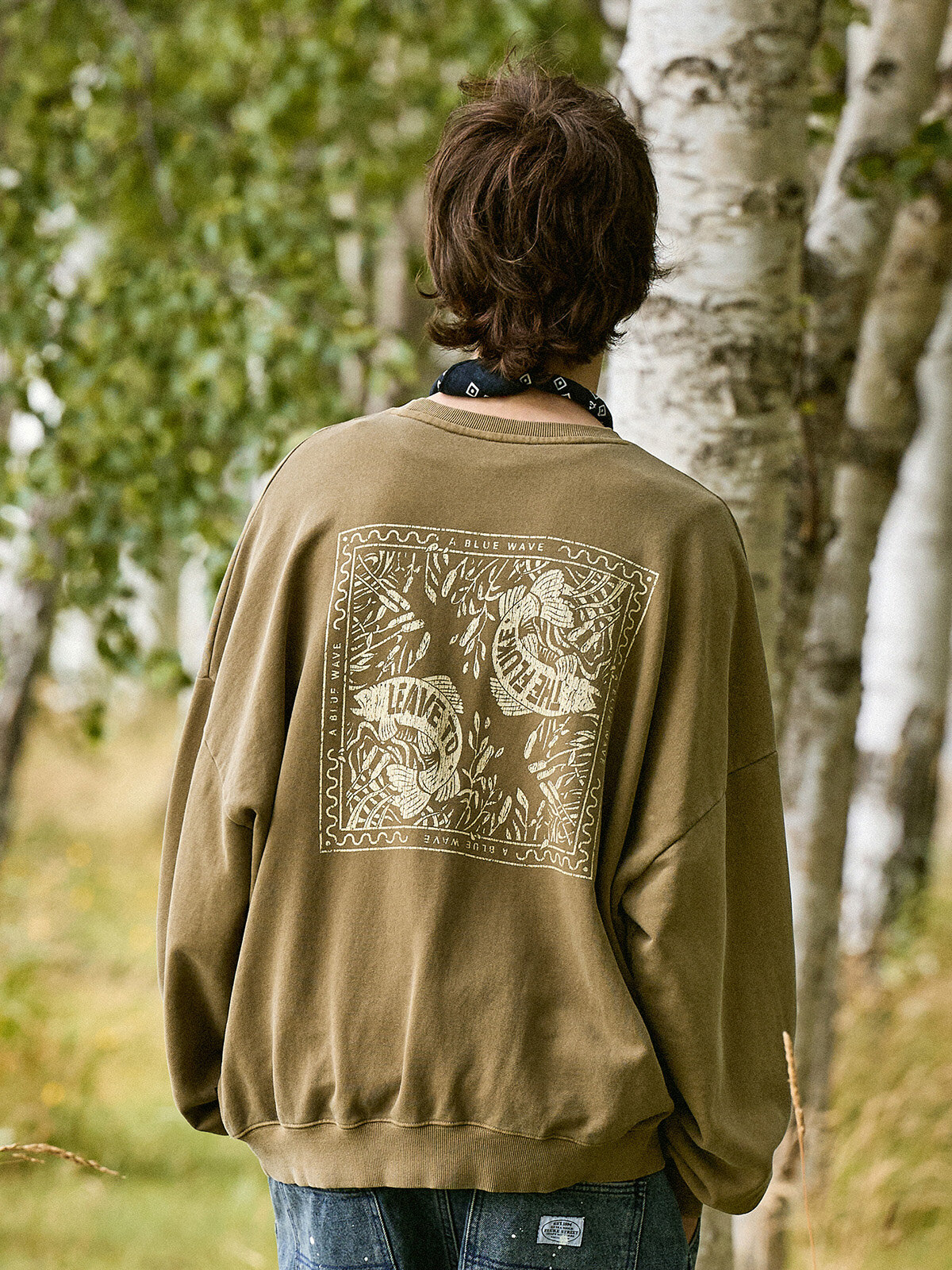 블루웨이브 피그먼트 맨투맨 티셔츠 FMT757 5color