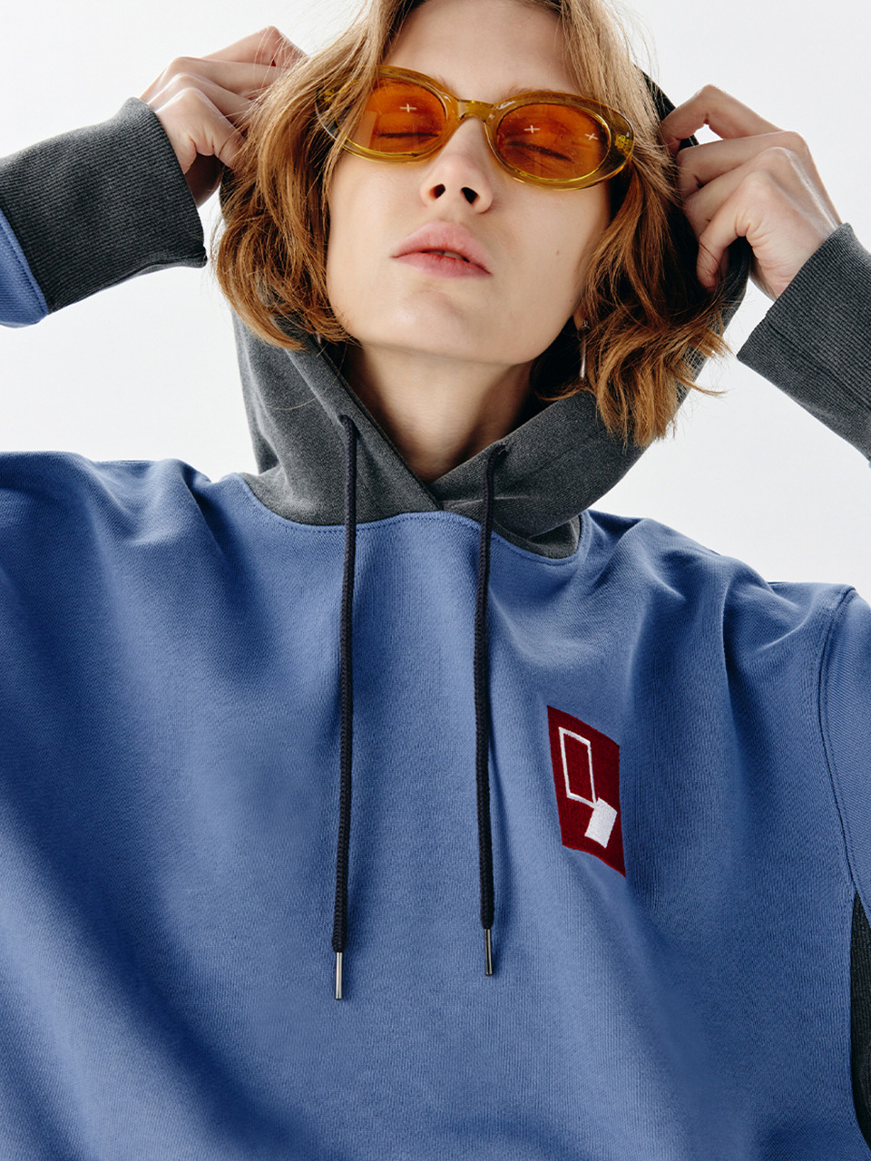 Door`Box Sweat Hoody (Mix-Blue)