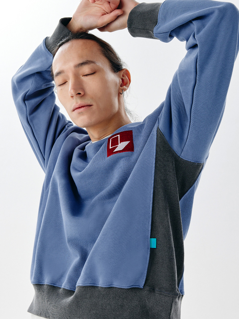 Door`Box Sweat Shirt (Mix-Blue)