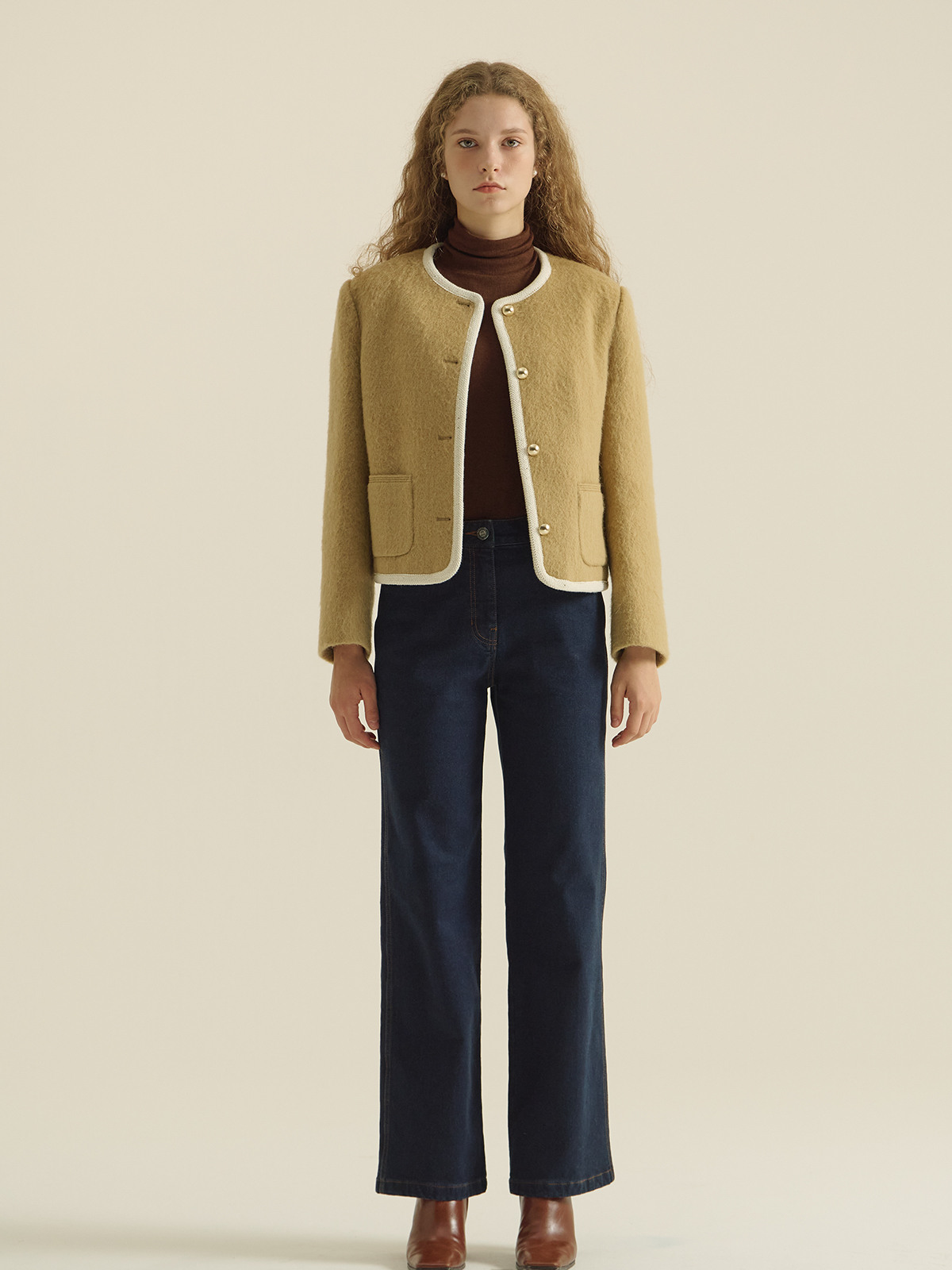 여성 에뚜알 기모 데님 팬츠 2종 택1