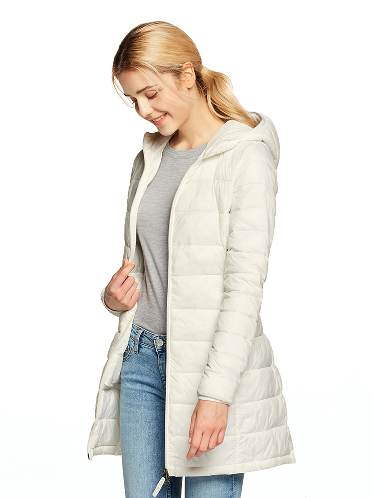 패커블 경량 패딩 롱 자켓 TM-XKJ28