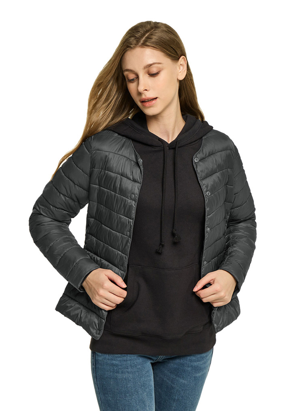 패커블 경량 노카라  패딩자켓 TM-XKJ20