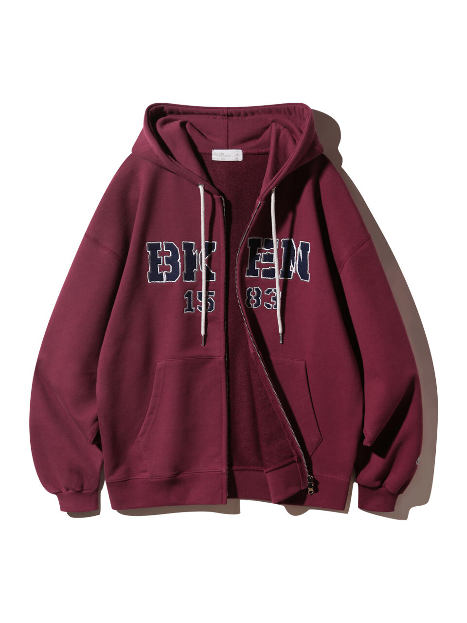 BKEN 1583 후드 집업 와인 BK7990