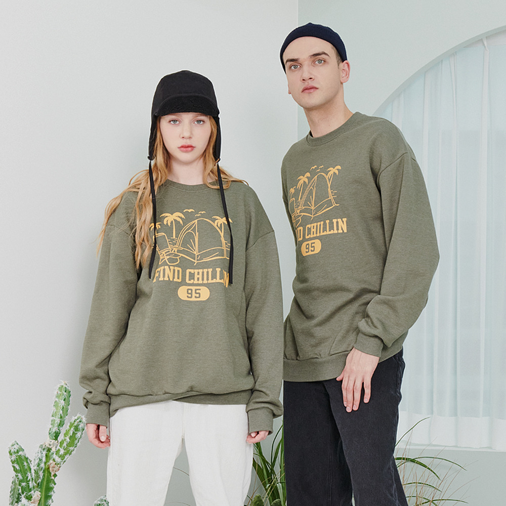 발리비치 로고 맨투맨 포레스트그린 FG2121 