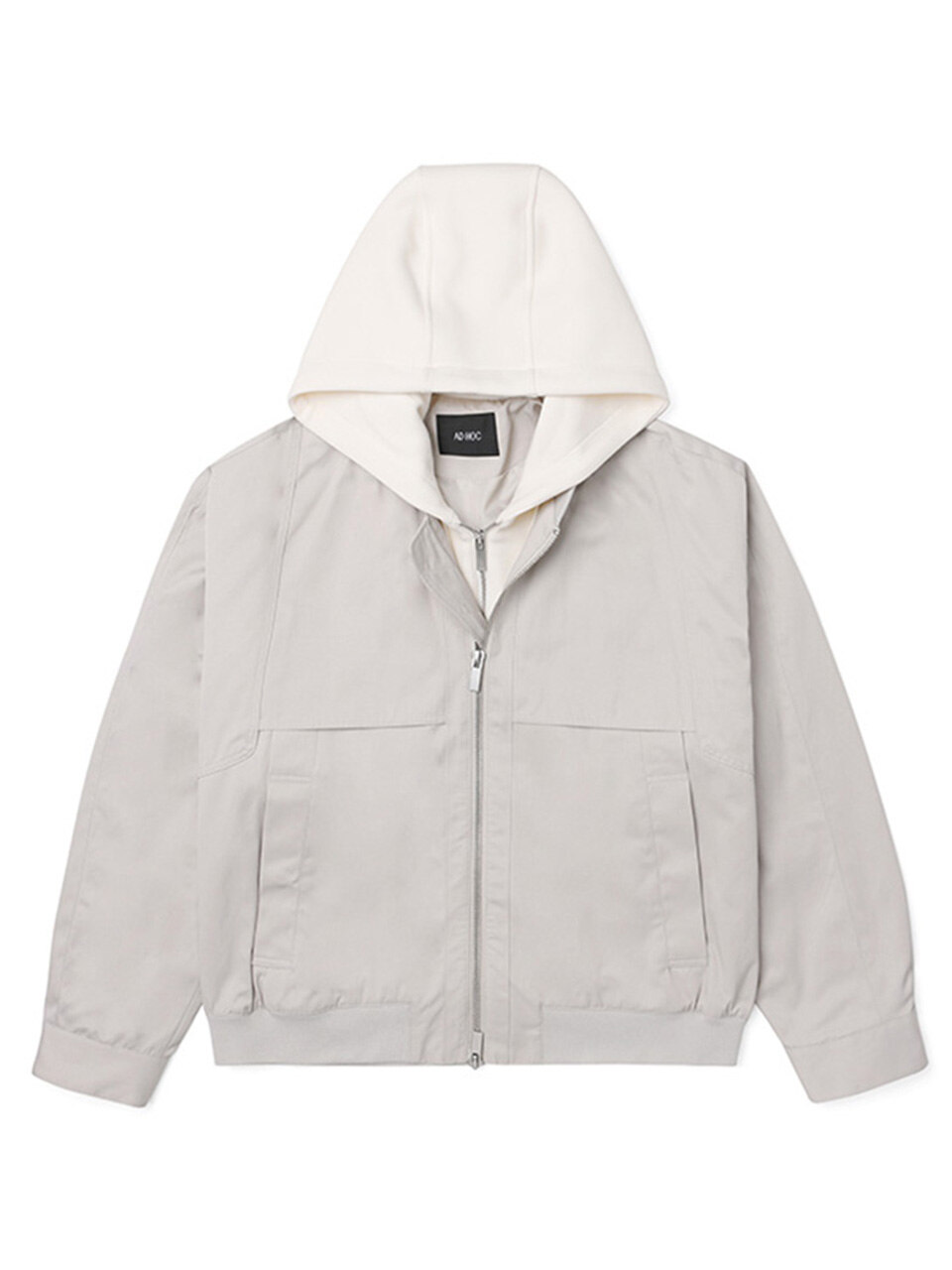 남성 앞날개 디테일 후드탈착 점퍼 (LT-BEIGE) (HARUJ01-23)