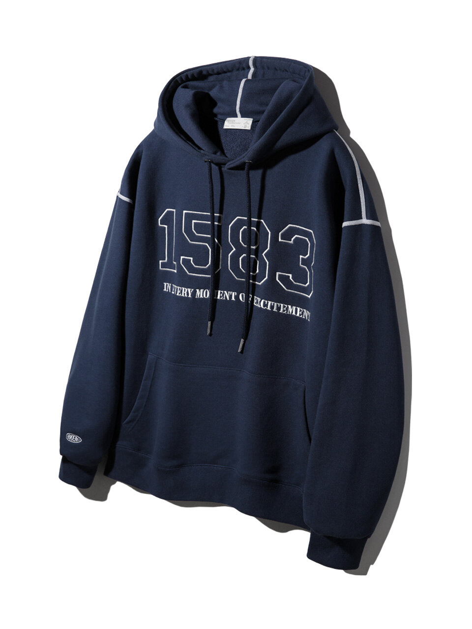 1583 Needlework 후디 네이비