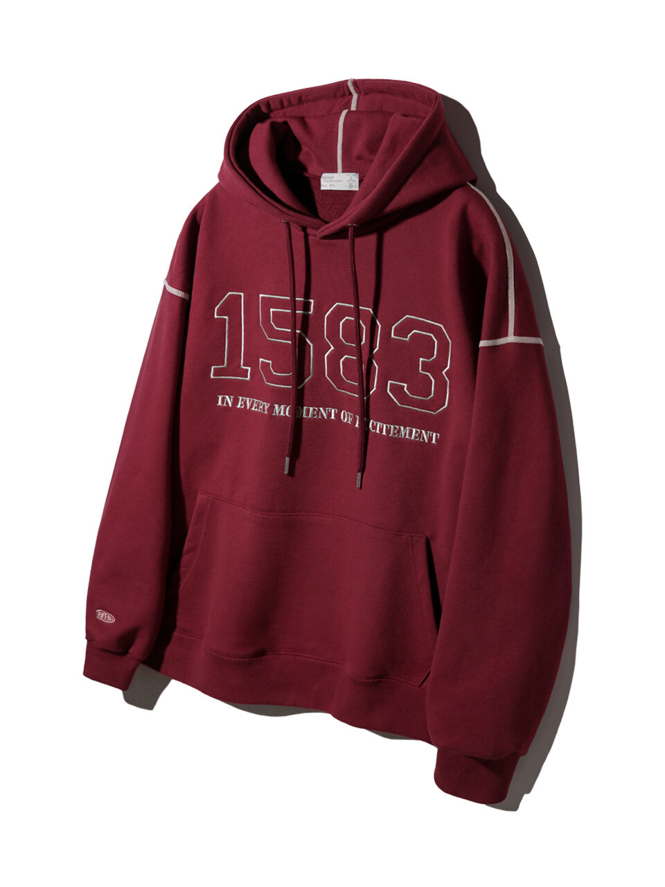 1583 Needlework 후디 와인