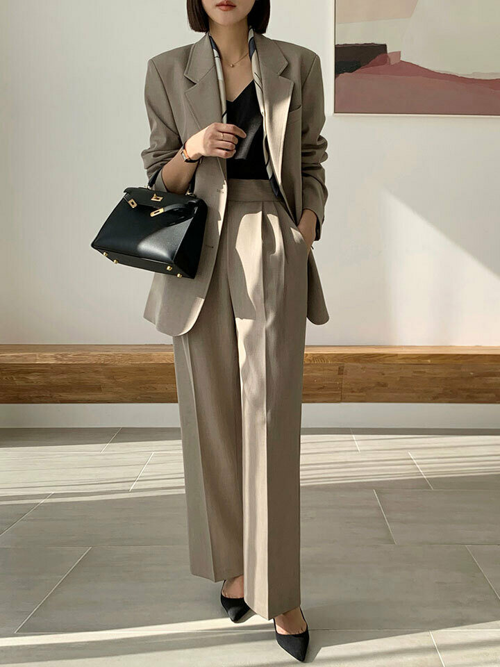 M. 란느 슬랙스 셋업 (2col)[세트DE61]