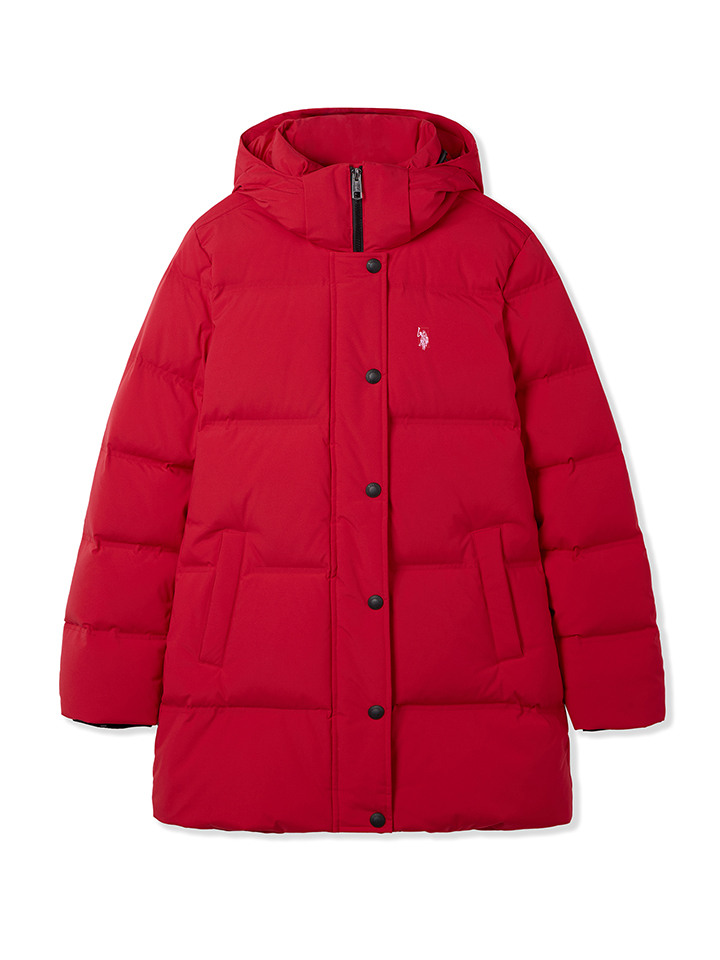 다운 하프점퍼_레드_여성