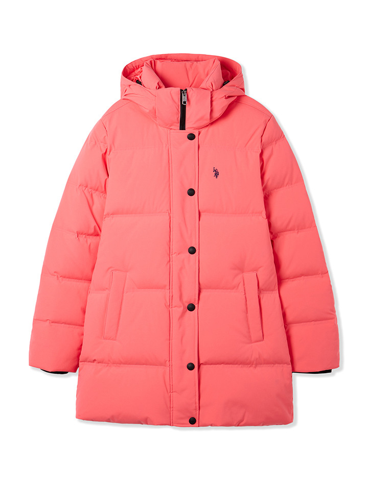 다운 하프점퍼_핫핑크_여성