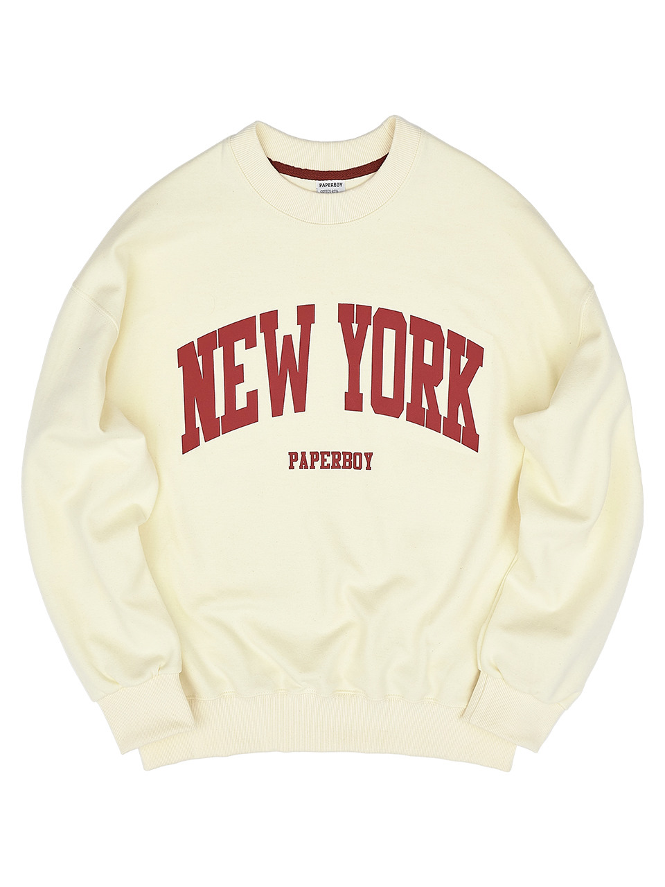 베이직 뉴욕 스웨트셔츠-크림